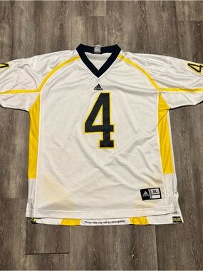 Adidas NCAA Michigan Wolverines #4 Football  Jersey Men's Sz XL